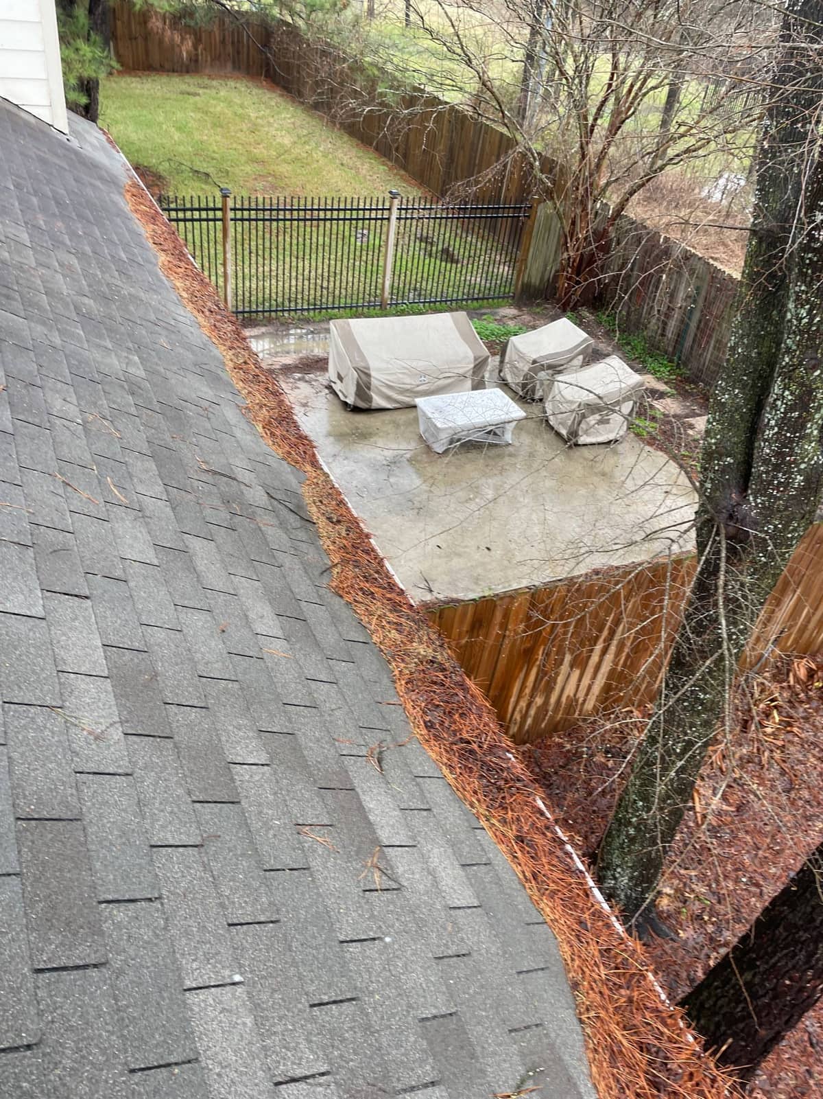 Clean, debris-free gutters ready to handle rain at this Spring, TX home